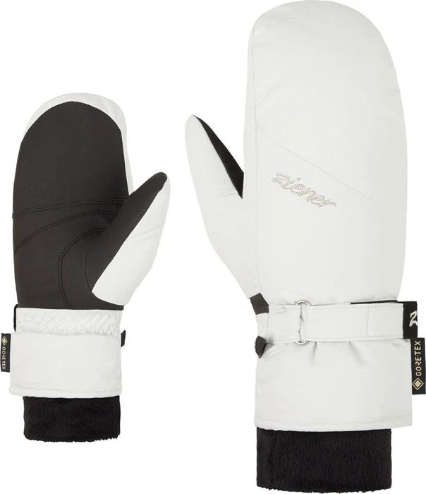 Ziener Klairo GTX Mitten Skihandschuhe white fog (Damen)