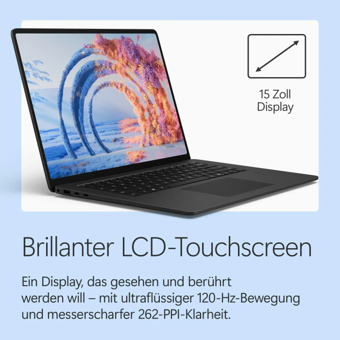 Microsoft Surface Laptop 8 15", schwarz, Snapdragon X2 Elite - X2E-78-100, 16GB RAM, 1TB SSD, DE