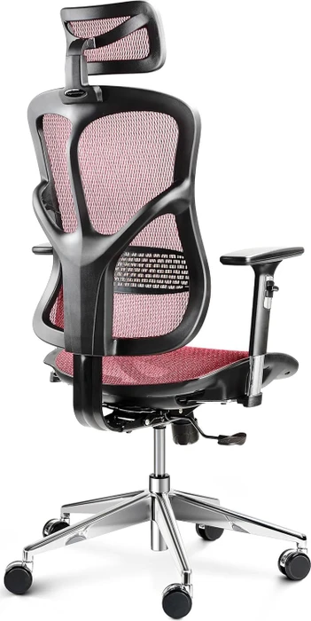 Diablo Chairs V-Basic Ergonomischer Bürostuhl, schwarz/bordeauxrot