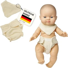 Heless Puppen-Babyset mit Stoffwindel und Lätzchen 35-45cm