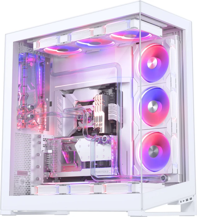 Phanteks NV9 Matte White, weiß, Glasfenster