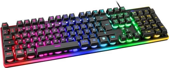 Deltaco Gaming Running RGB Gaming Keyboard, USB, DE