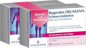 Ibuprofen 400mg Schmerztabletten Heumann Filmtabletten, 50 Stück