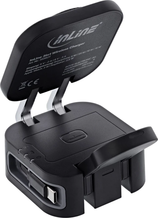 InLine 3in1 Wireless Charger 15W schwarz