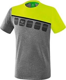 Erima 5-C Funktionsshirt kurzarm oriental grey melange/lime pop/black (Herren)