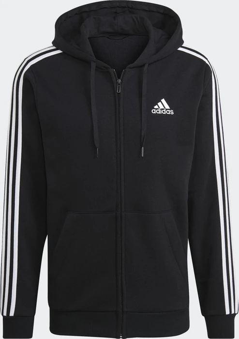 adidas Essentials Fleece 3-Streifen Hoodie schwarz (Herren)