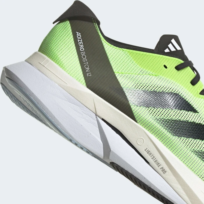 adidas Adizero Boston 12 cloud white/core black/lucid lemon (Herren)