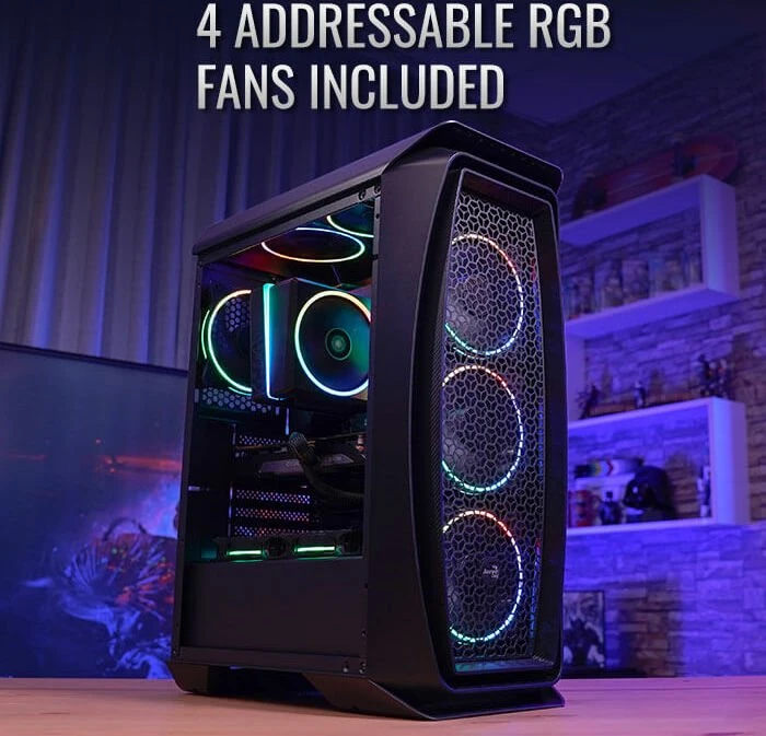 AeroCool Aero One Eclipse, schwarz, Glasfenster