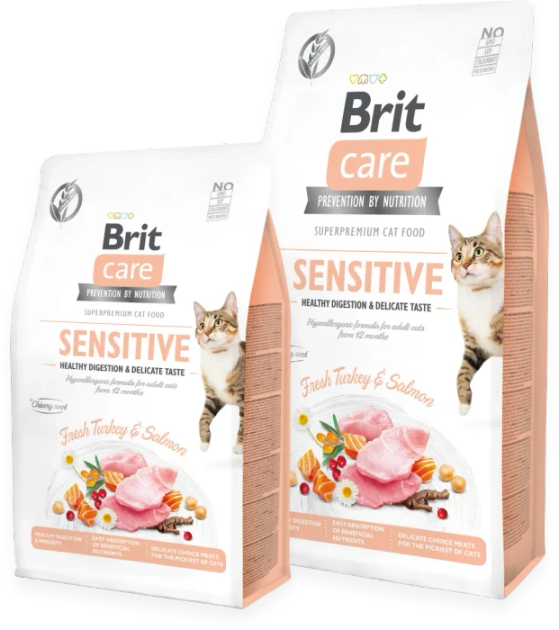 Brit Care Sensitive Healthy Digestion, Truthahn und Lachs, 400g