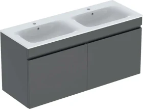 Geberit Renova Plan Set Doppelmöbelwaschtisch/Unterschrank 130cm, lava