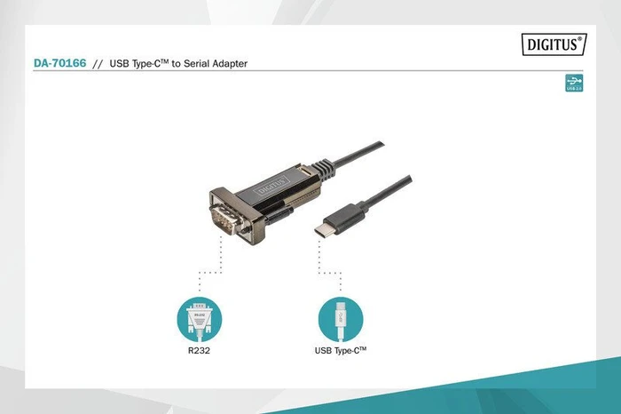 Digitus USB 2.0 auf seriell Adapterkabel, 1m