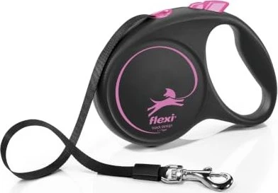 flexi Black Design L, Gurt, 5m, Pink