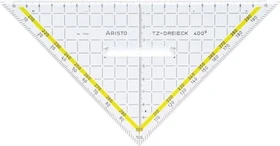 Aristo TZ-Dreieck 22.5cm, mit Gon-Markierung, transparent