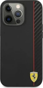 Ferrari Hard Case On Track Carbon Stripe für Apple iPhone 13 Pro schwarz