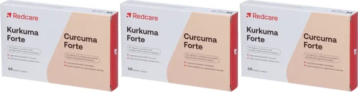 Redcare Kurkuma Forte Kapseln, 180 Stück (3x 60 Stück)