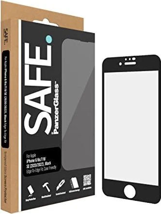 PanzerGlass Safe Screen Protector Edge-to-Edge für Apple iPhone SE (2022)