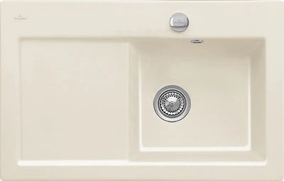 Villeroy & Boch Subway 45 Einbau Becken rechts mit Ablauffernbedienung crema