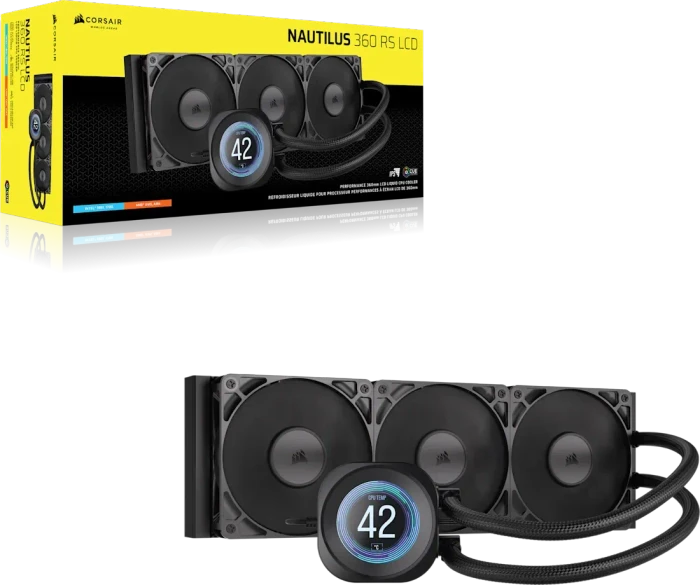 Corsair Nautilus 360 RS LCD, schwarz