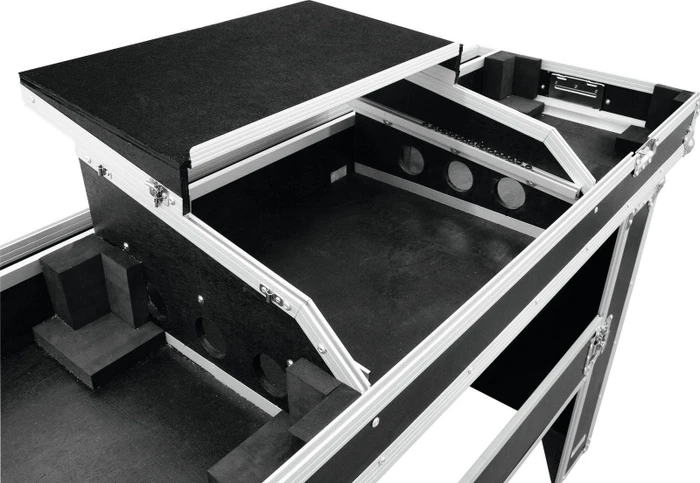 Roadinger Console Road Table 2xTT with Laptop Tray