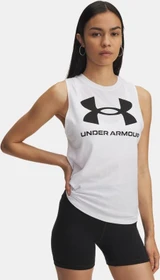 Under Armour Sportstyle Funktionsshirt ärmellos weiß/schwarz (Damen)