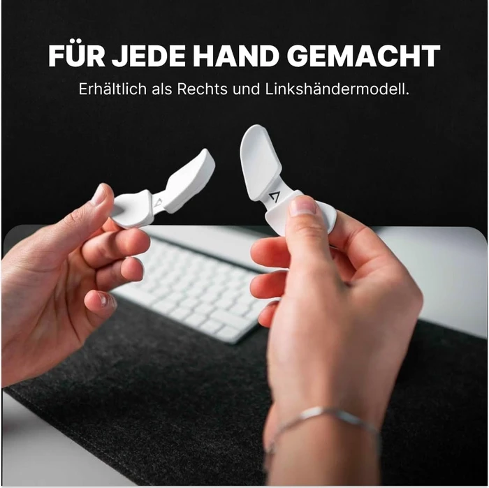 DeltaHub Carpio 2.0 small, rechte Hand, Handballenauflage (Maus), grau