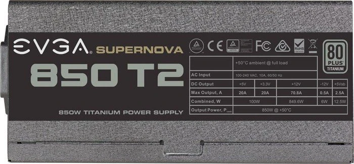 EVGA SuperNOVA T2 850 850W, ATX 2.3