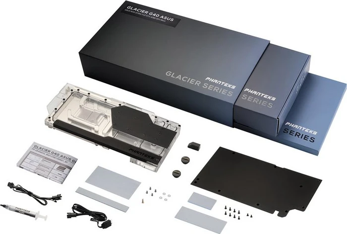 Phanteks Glacier G40 ASUS, RTX 4080 Strix & TUF schwarz, mit Backplate