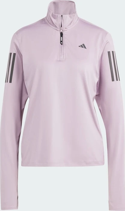 adidas Own The Run Half-Zip Laufshirt langarm preloved fig (Damen)