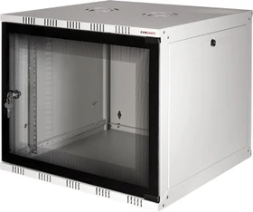 LogiLink Canovate SOHO Wandgehäuse 9HE, Sicherheitsglastür, grau, 550mm tief