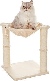 AmazonBasics Kratzbaum mit Hängemattenbett und Kratzbaum, beige