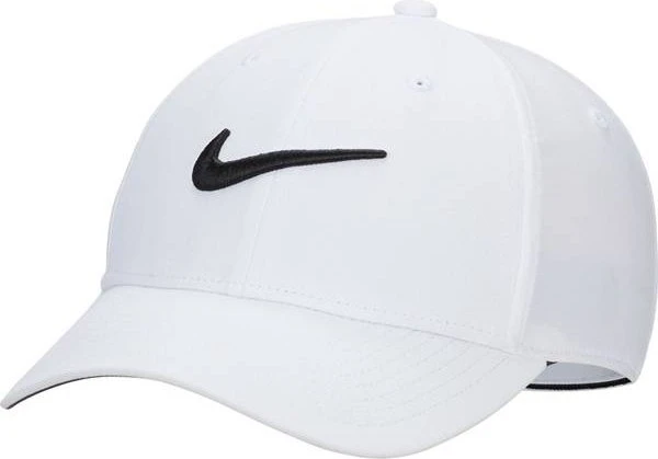 Nike Dri-FIT Club strukturierte Swoosh Kappe weiß/schwarz