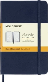 Moleskine Klassik Notizbuch, 90x140mm, liniert, fester Einband Pocket, saphirblau, 192 Blatt