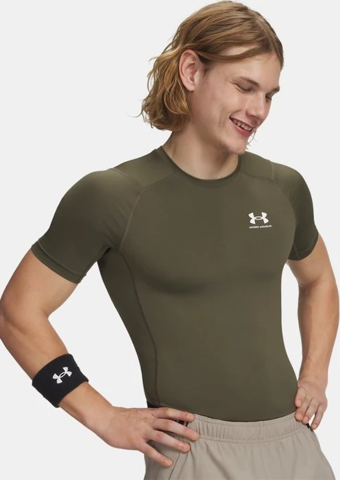 Under Armour HeatGear Armour Funktionsshirt kurzarm marine od green/white (Herren)