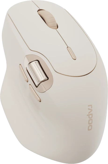 Rapoo MT560 Multi-Mode Wireless Mouse, Creme weiß, USB/Bluetooth