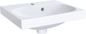 Geberit Acanto Handwaschbecken 45x38cm, Hahnloch mittig, mit Überlauf, weiß