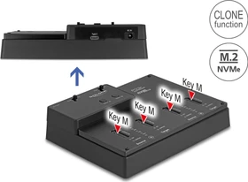 DeLOCK 4x M.2 PCIe Dockingstation mit Klon-Funktion, USB-C 3.1