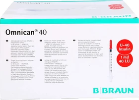 B.Braun Omnican 40 Insulin Einmalkanüle 1ml U-40, 100 Stück