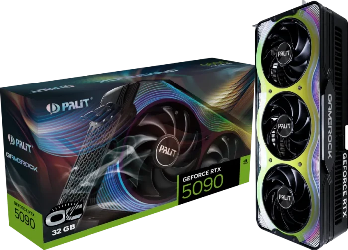 Palit GeForce RTX 5090 GameRock OC, 32GB GDDR7, HDMI, 3x DP