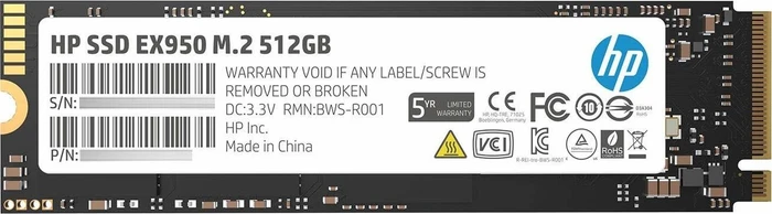 HP SSD EX950 M.2 512GB, M.2 2280 / M-Key / PCIe 3.0 x4