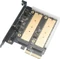 Akasa M.2 PCIe and M.2 SATA SSD adapter card with RGB LED light and heatsink Vorschaubild