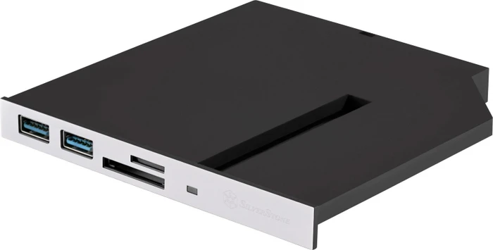 SilverStone ODD-Adapter, für 12.7mm Einschub, 2x USB-A 3.0