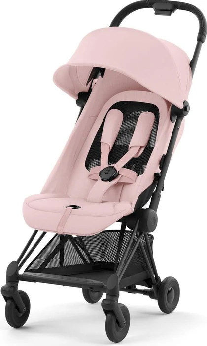 Cybex Coya Matte Black Frame peach pink