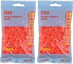 Hama midi Beutel mit Perlen 1000 Stück orange