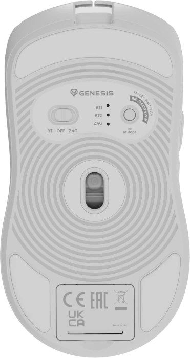 Genesis Zircon 500 Wireless Gaming Mouse weiß, USB/Bluetooth