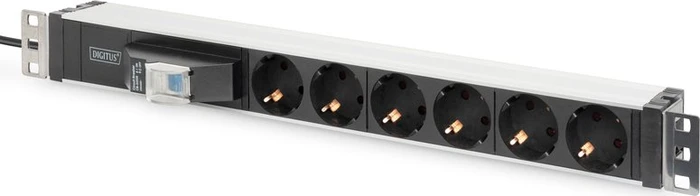 Digitus 19" Steckdosenleiste, 1HE, 6-fach, 250V, 1.8m