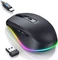 Seenda Rechargeable Wireless RGB Mouse mit Jiggler-Funktion, schwarz, USB Vorschaubild