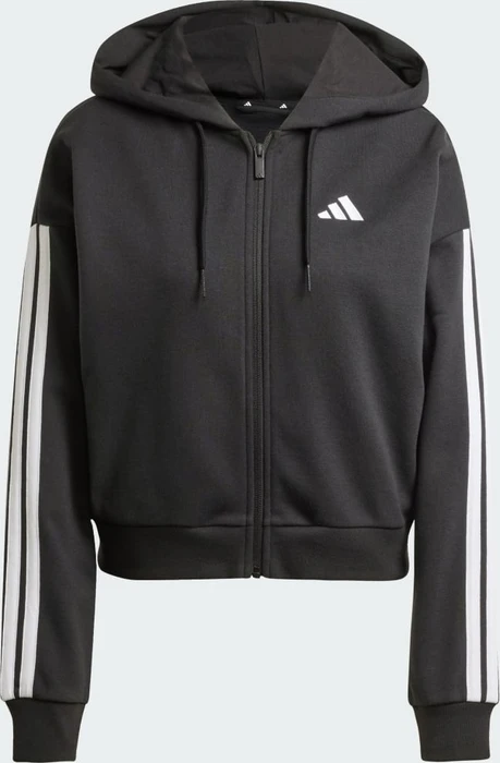 adidas Essentials 3-Streifen French Terry Hoodie schwarz/weiß (Damen)