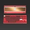 Wobkey Crush 80 Reboot Pro, Red, LEDs RGB, Kailh Cocoa, USB/Bluetooth, US Vorschaubild