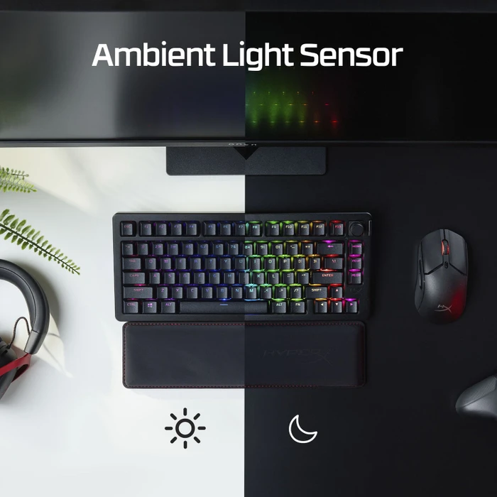 HP HyperX Alloy Rise 75 Wireless, PBT, LEDs RGB, hot-swap, HyperX Linear, USB/Bluetooth, US
