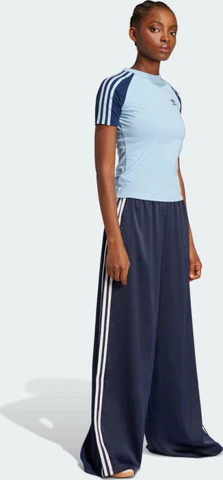 adidas Adicolor Satin Wide Leg Trainingshose lang night indigo (Damen)